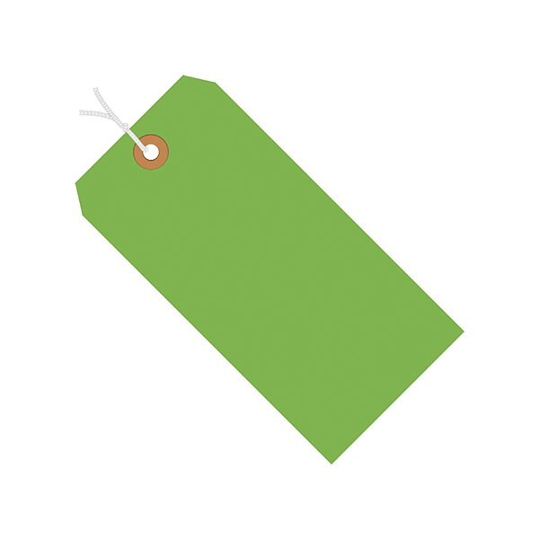 Bsc Preferred 6 1/4 x 3 1/8'' Green 13 Pt. Shipping Tags - Pre-Strung, 1000PK BUY00015788 - main